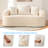 67" Chenille Sectional Curved Sofa With 3 Fluffy Pillows,For Apartment/Small Spaces-1810743380