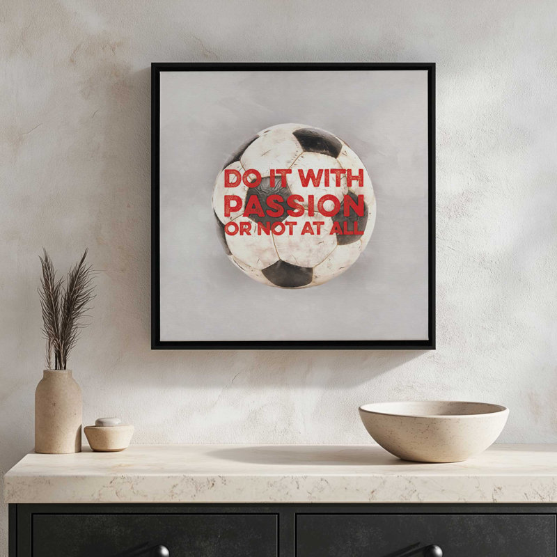 «Do It with Passion» par Masey St. Studios, reproduction d'art, Toile avec cadre, 36 W x 36 H, Gold