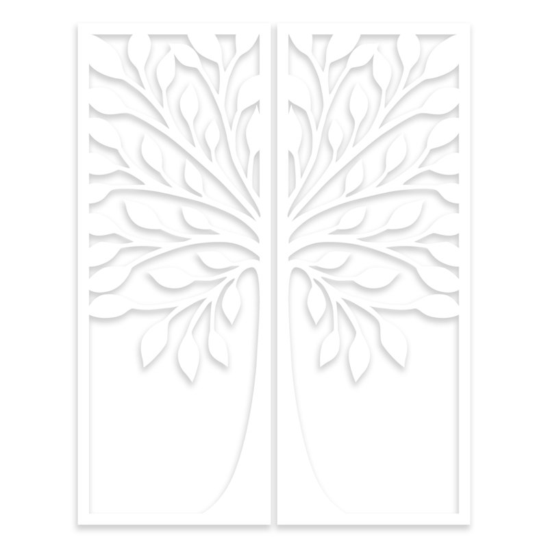 Ensemble de 2 décorations murales, Blanc