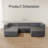 29.5" Corduroy Modular Fabric Foam Ottoman No Assembly Required-1524578246