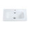 BB0424Y301, lavabo intégré en céramique blanc brillant, bonde et robinet non inclus