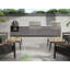 Ensemble d'armoires d'extérieur 4 pièces en aluminium gris ardoise 3 tiroirs-132210513