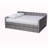 Isle Transitional Full Size Gray Velvet Fabric Daybed, 33.09'' H X 81.26'' W X 56.5'' L-528762529-528762535