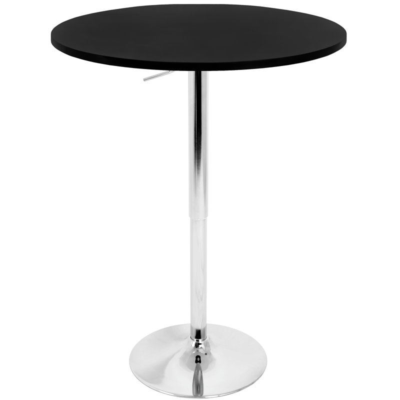 Table de bar contemporaine réglable, Noir