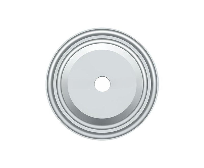 Metal Knob Backplate, Polished Chrome
