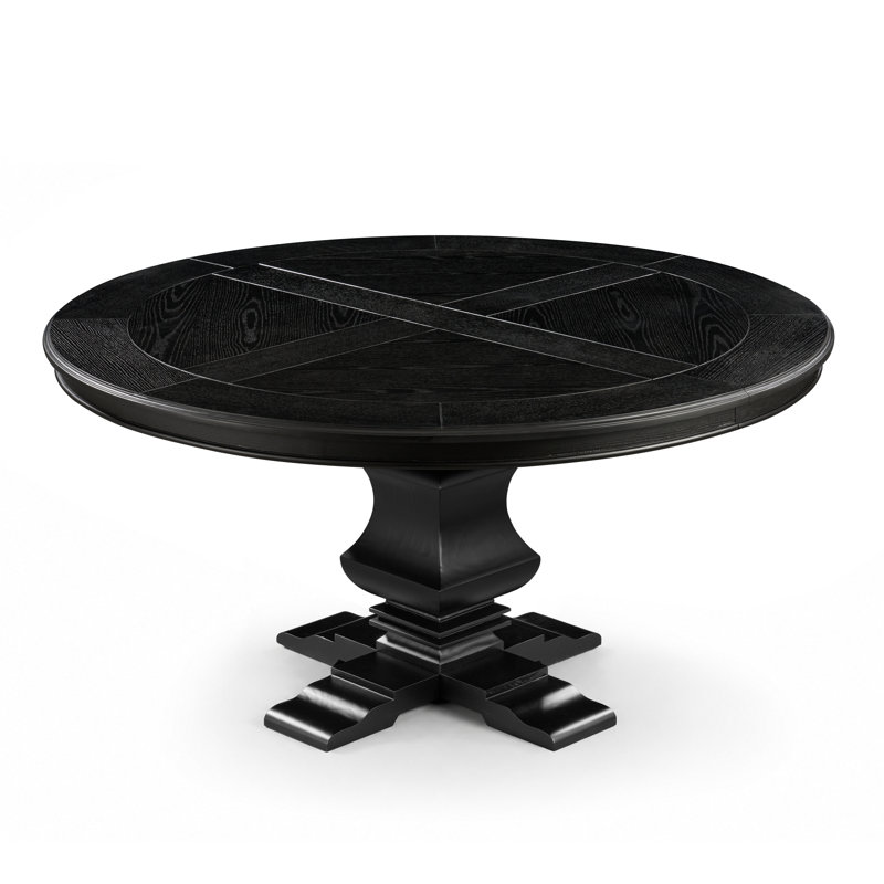 59.8" Round Solid Wood Dining Table