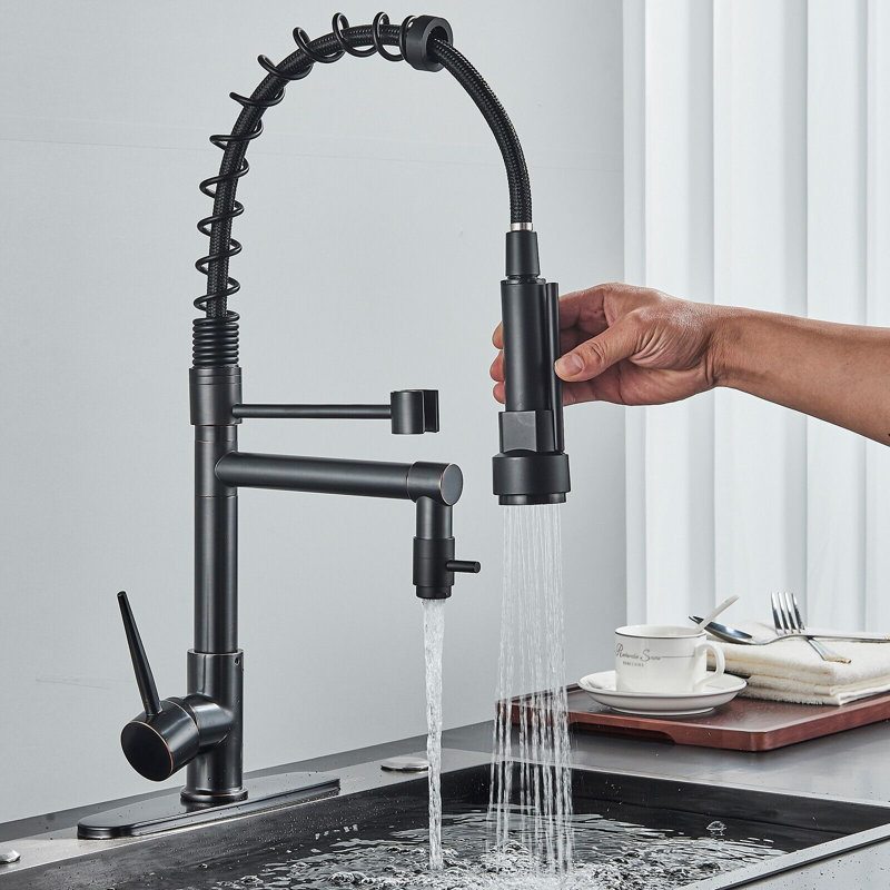Senlesen Pull Down Kitchen Faucet, Black