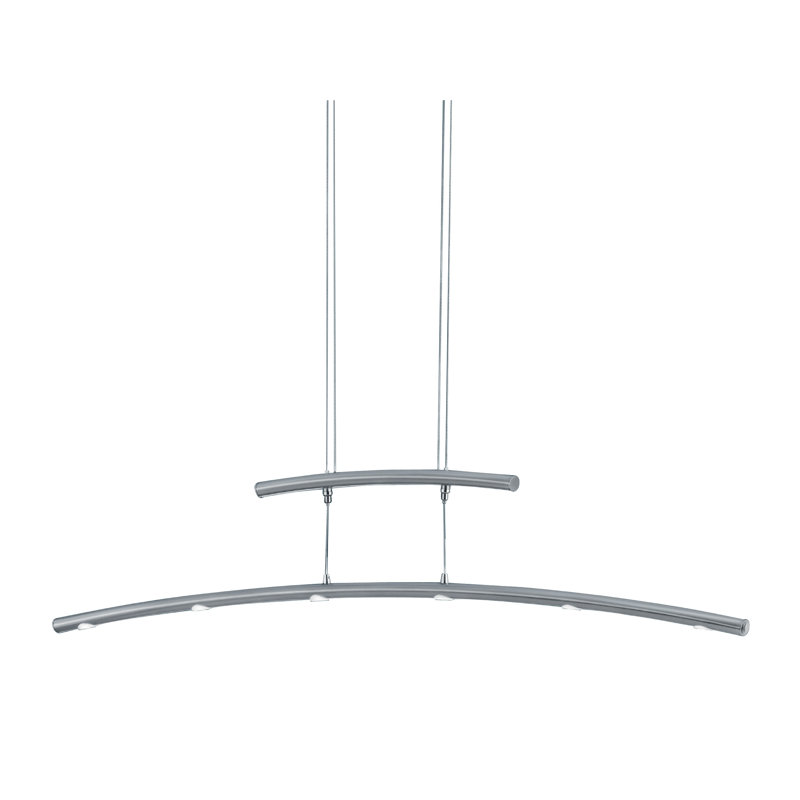 Adames 6 - Light Satin Nickel LED Kitchen Island Pendant