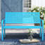 Classic Outdoor Metal Bench(Blue)-526304056