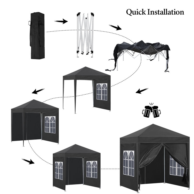 Averil 3m x 3m Metal Pop-Up Gazebo