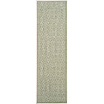 Tapis intérieur / extérieur vert géométrique Vacaville