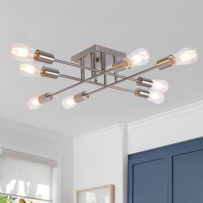 Plafonnier semi-encastré 8 lumières 23,23 po Erxhan