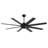 Cissline 65" Black Modern Ceiling Fan No Light with Remote Control for Living Room/Bedroom