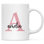 Tasse à café personnalisée avec monogramme personnalisé, lettres A à Z, monogramme et nom, tasse à café en céramique 11 oz, paquet de 1
