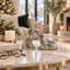 Figurine mignonne de chien qui s'embrasse pour la maison - Sculpture décorative pour tablette, table d'appoint ou décoration de salon - 10 po, doré