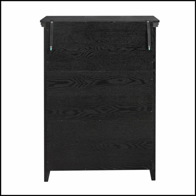 Commode moderne à 5 tiroirs avec sécurité anti-basculement et poignées faciles à tirer pour l'organisation et le rangement des placards