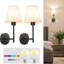 Rechargeable Wall Lights with Detachable Bulbs & Remote, Set of 2-2096497558