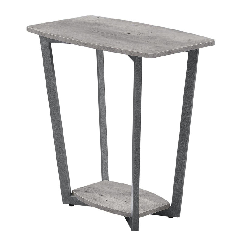Table de bout avec rangement Asyra, Bouleau / gris ardoise