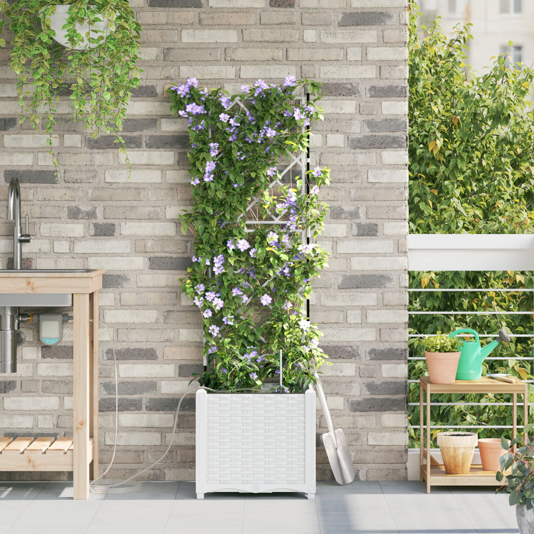 Garden Planter Steel Outdoor Container Modern Decor Terrace Stylish Pot