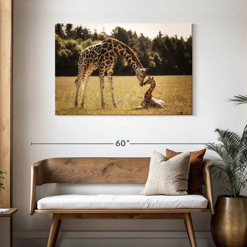 Brampt Loving Giraffes, 30" H x 45" W