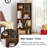 Brown Bookcase Set of 3, 15-Cube Simple Black Bookcase, Small Storage Cabinet with Open Shelves-87732059