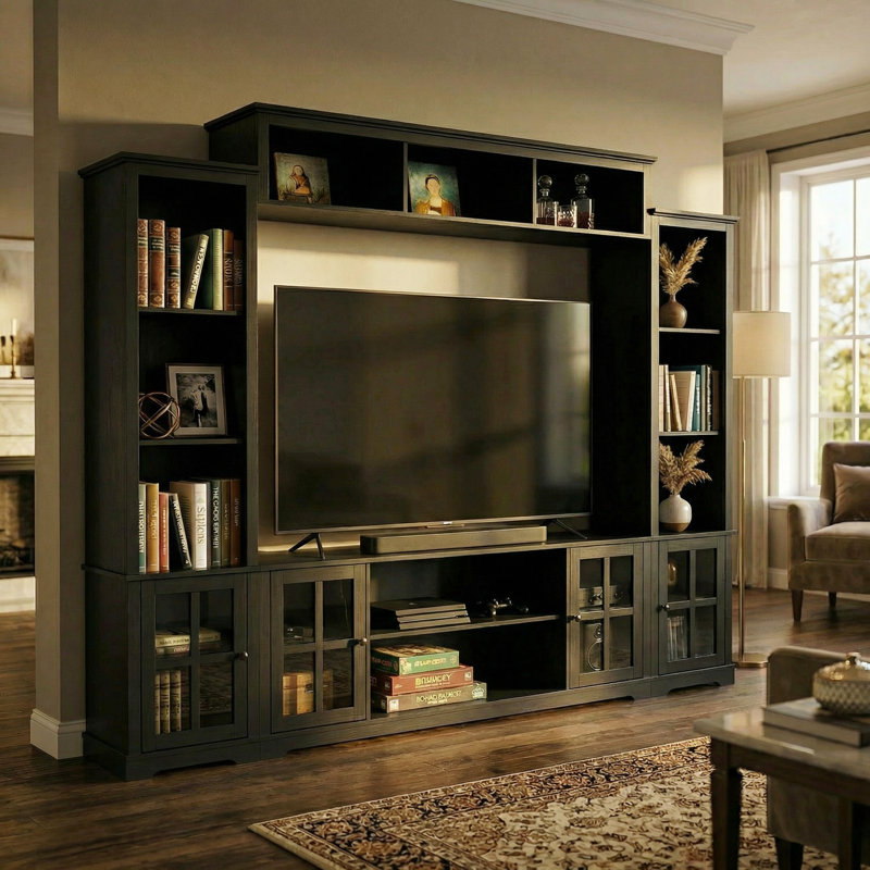 Mayge Entertainment Center for TVs up to 65", Black