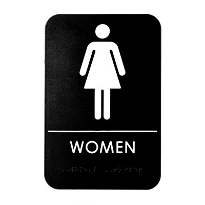 Enseigne à toilettes braille