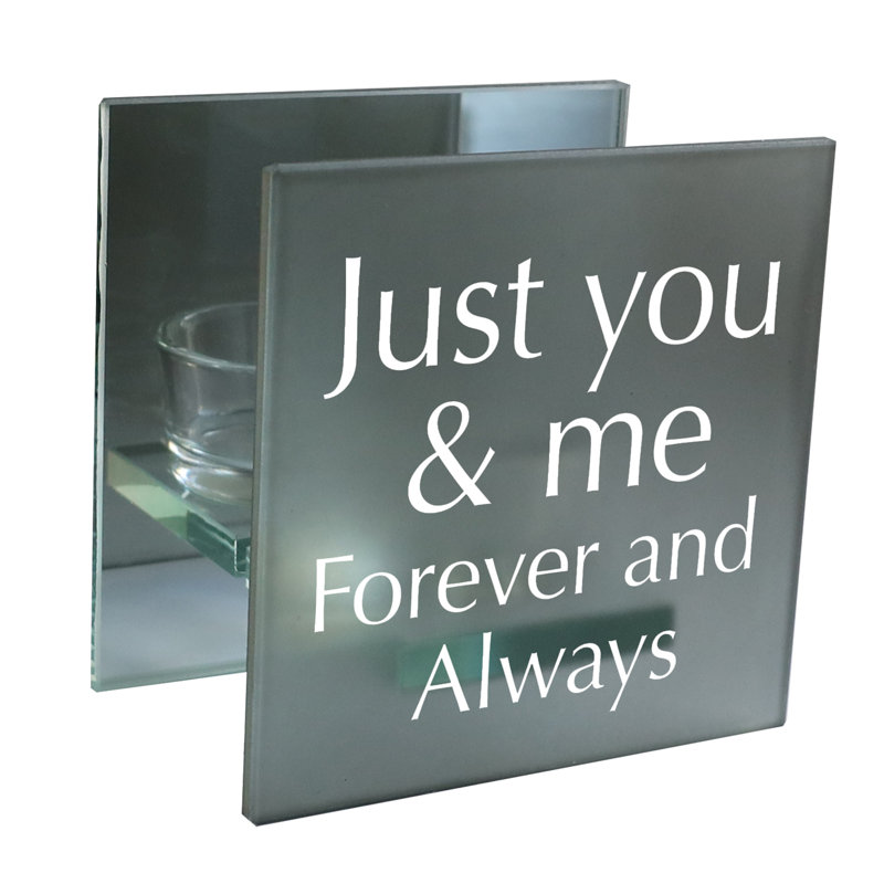 4'' H Glass Tabletop Tealight Holder with Candle Included