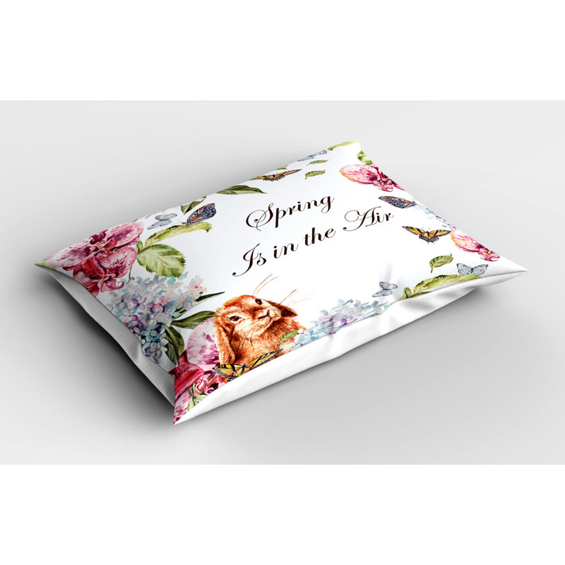 Spring Polyester Floral Sham Set, Twin