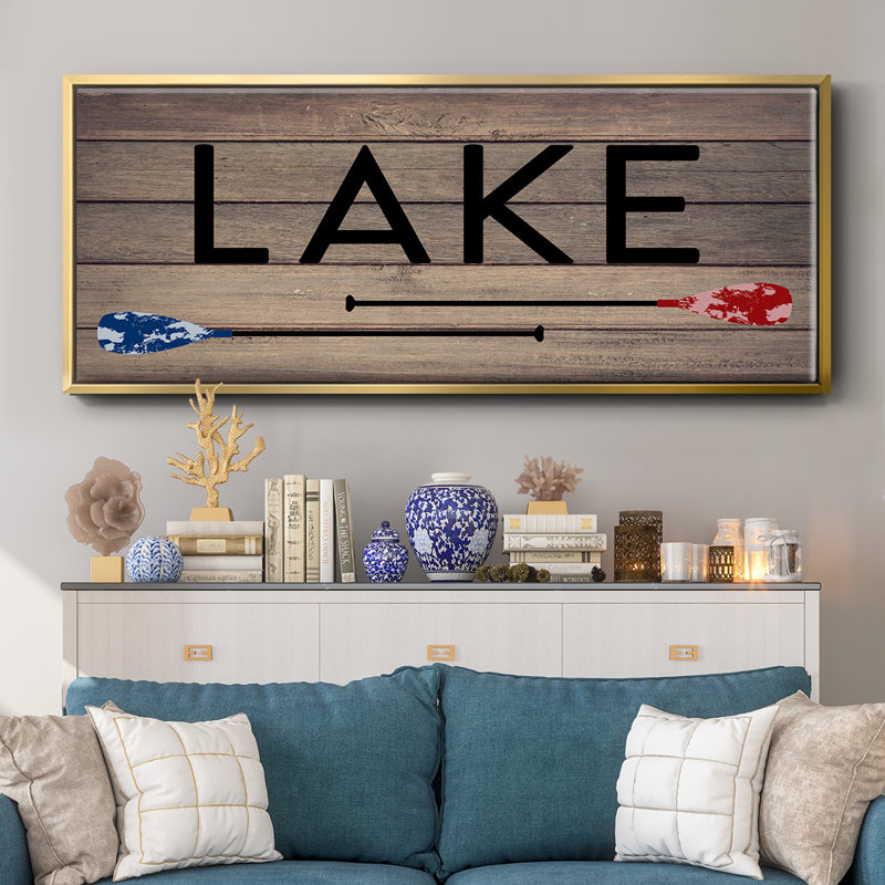 Lake Paddles- Framed Canvas, 24" H x 60" W