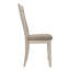Ensemble de 2 chaises d'appoint à dossier à lattes brun clair et crème