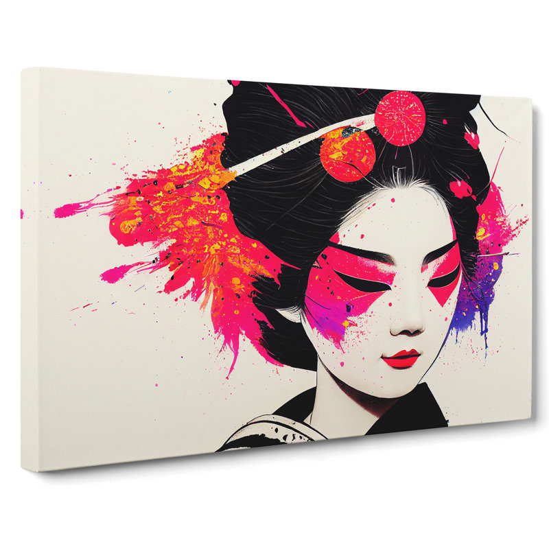 A Splashed Geisha Vol.1 Abstract - Wrapped Canvas, 40cm H x 60cm W x 3cm D