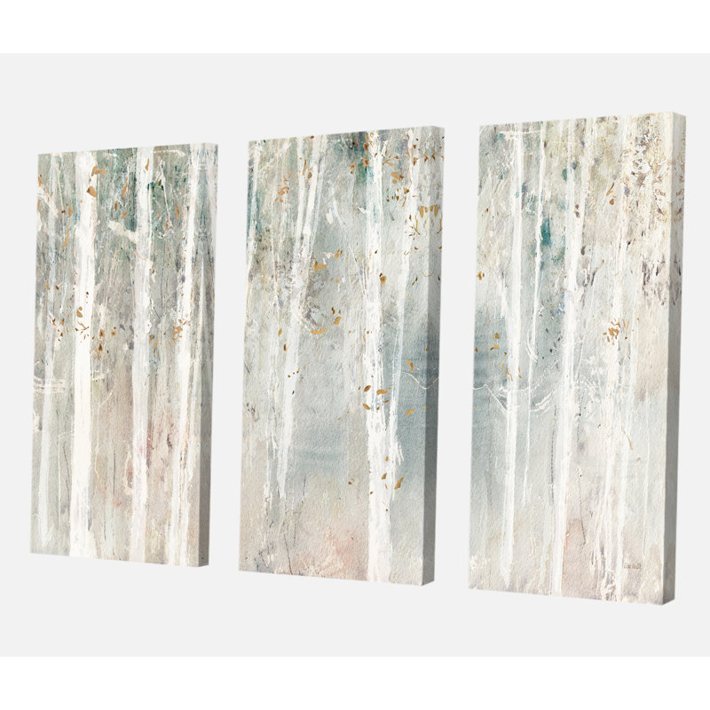 Farmhouse «A Woodland Walk into the Forest III», peinture à multiples images sur toile, H 32 po x l 48 po x P 1 po