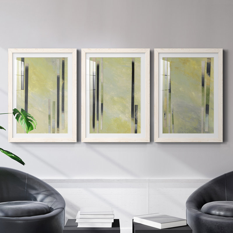 Neutral Assemblage I - Ensemble de 3 reproductions de cadres photo, H 43,5 po x l 31,5 po x P 1 po, Blanc