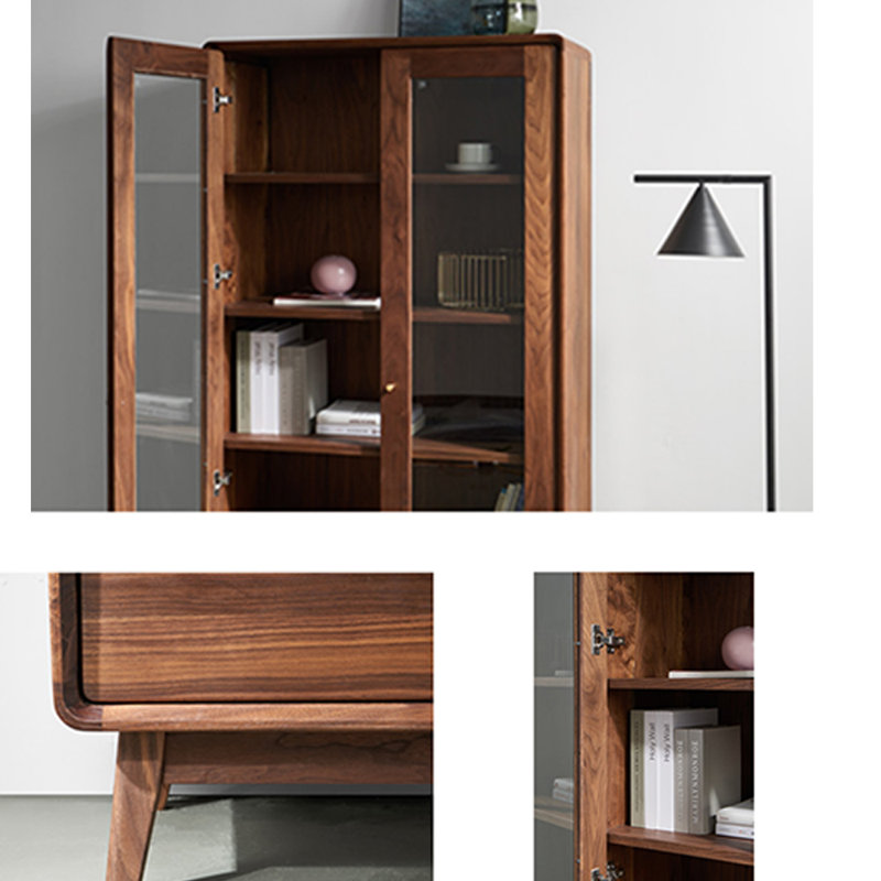American style solid wood utility bookcase