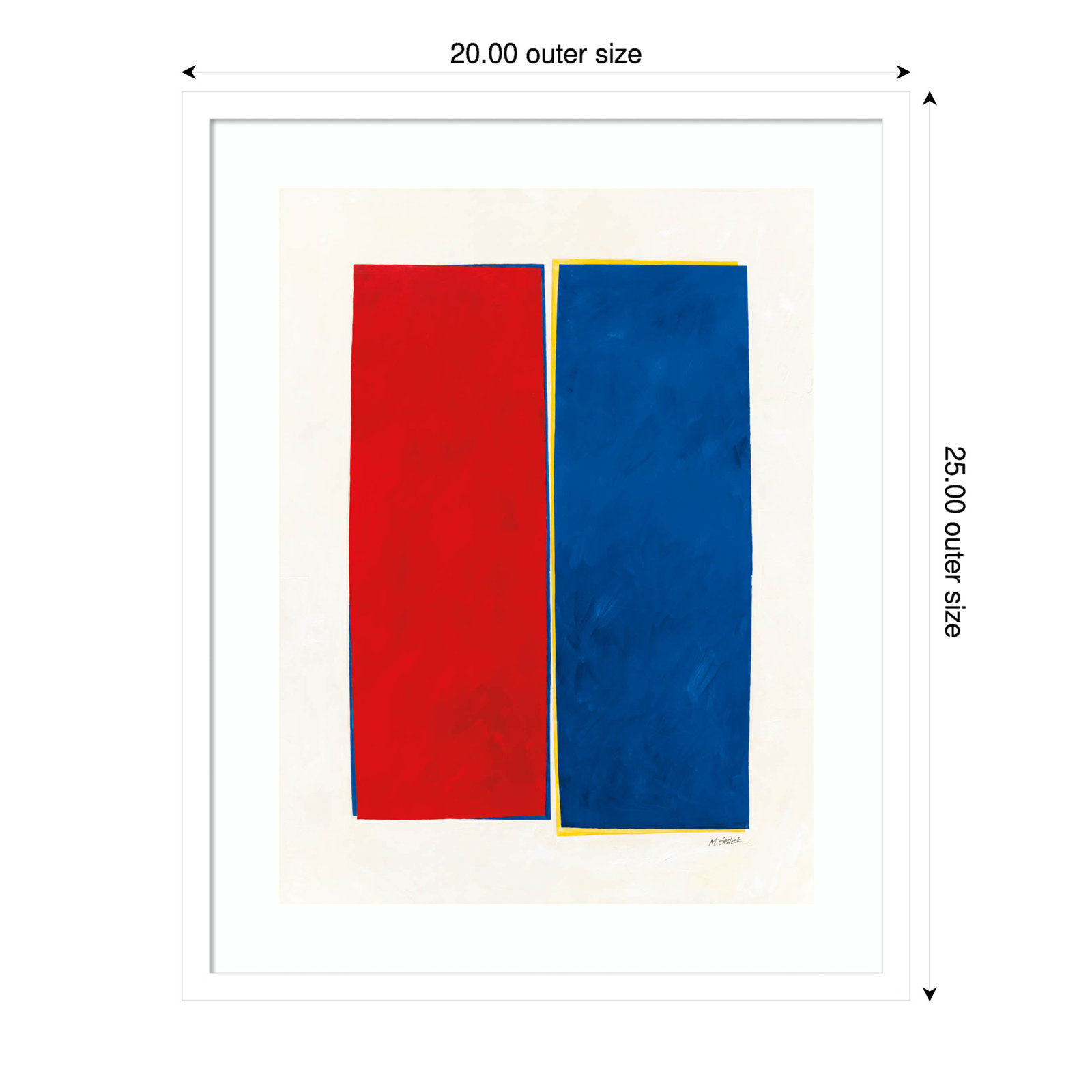 Lealia "Monolithic II" Print, White Framed, 25" H x 20" W