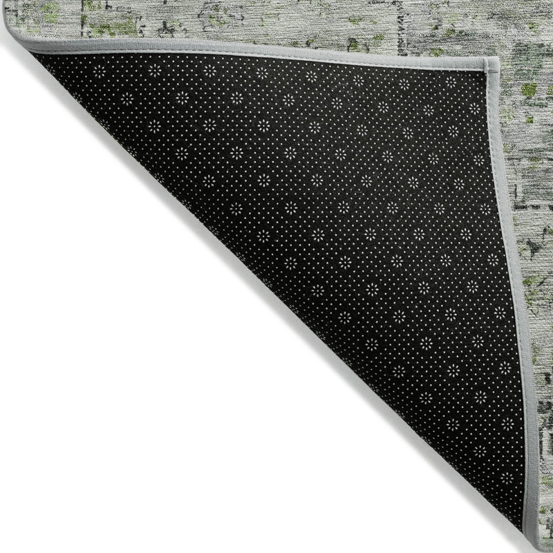 Machine Washable Indoor/Outdoor Xhevrie Aloe Rug, Rectangle 10' x 14'