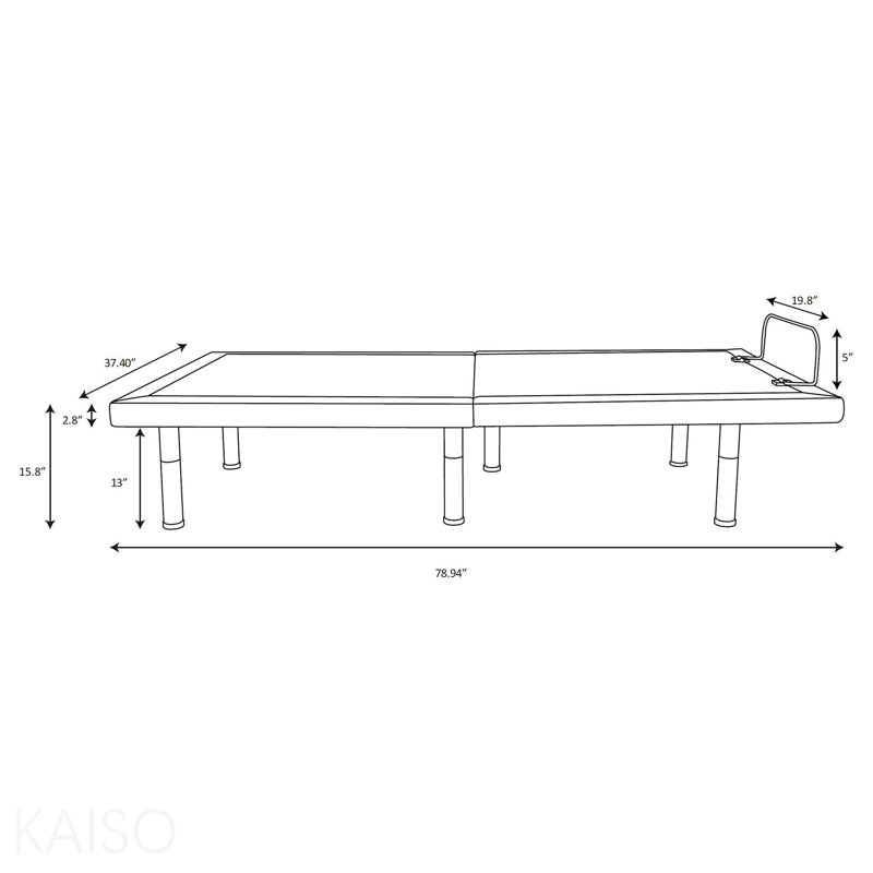 Base de lit ajustable Threepio, Lit simple