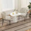 Table d'appoint en forme de nuage blanc crème