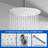 Shower Faucet Set With Tub Spout, Ceiling Mount Shower System With 12 Inch Rain Showerhead And Tub Spout Included Valve And Trim-125588395
