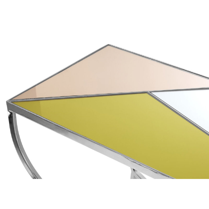 102cm Glass Top Console Table