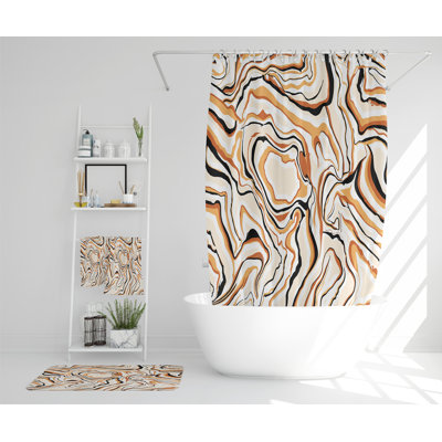 Navaiah Polyester Shower Curtain Set
