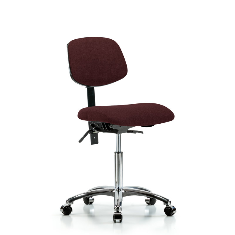 Chaise de travail Sheridan, Bourgogne, Roulettes, Non inclus