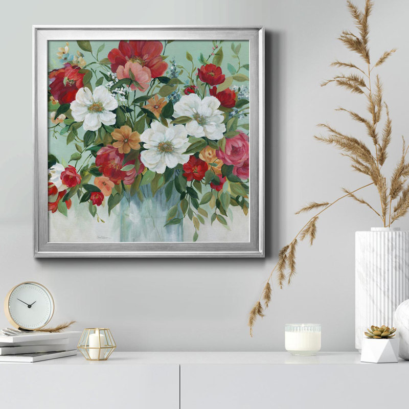 Country Charmer - Peinture sur toile encadrée, H 34,5 po x l 34,5 po x P 1,5 po, Argent