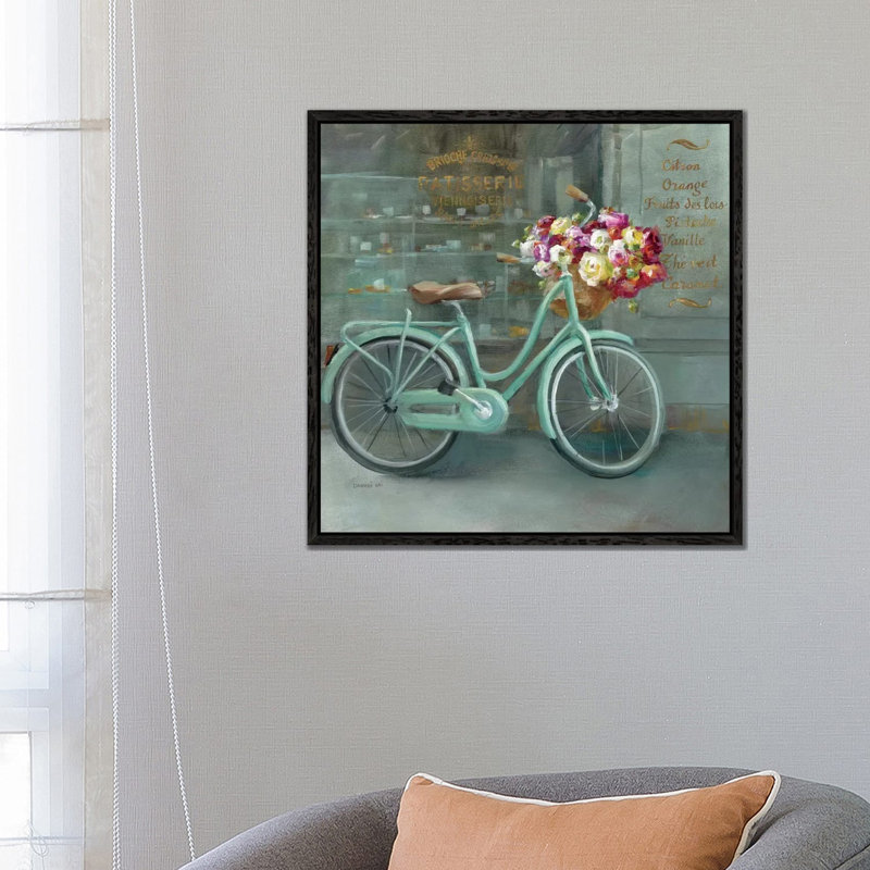 Joy Of Paris I by Danhui Nai - Print on Canvas, 66.04 cm H x 66.04 cm W, Black Floater Framed