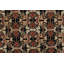 Antique  Lori Rug With Geometric All-Over Medallions In Black And Red
