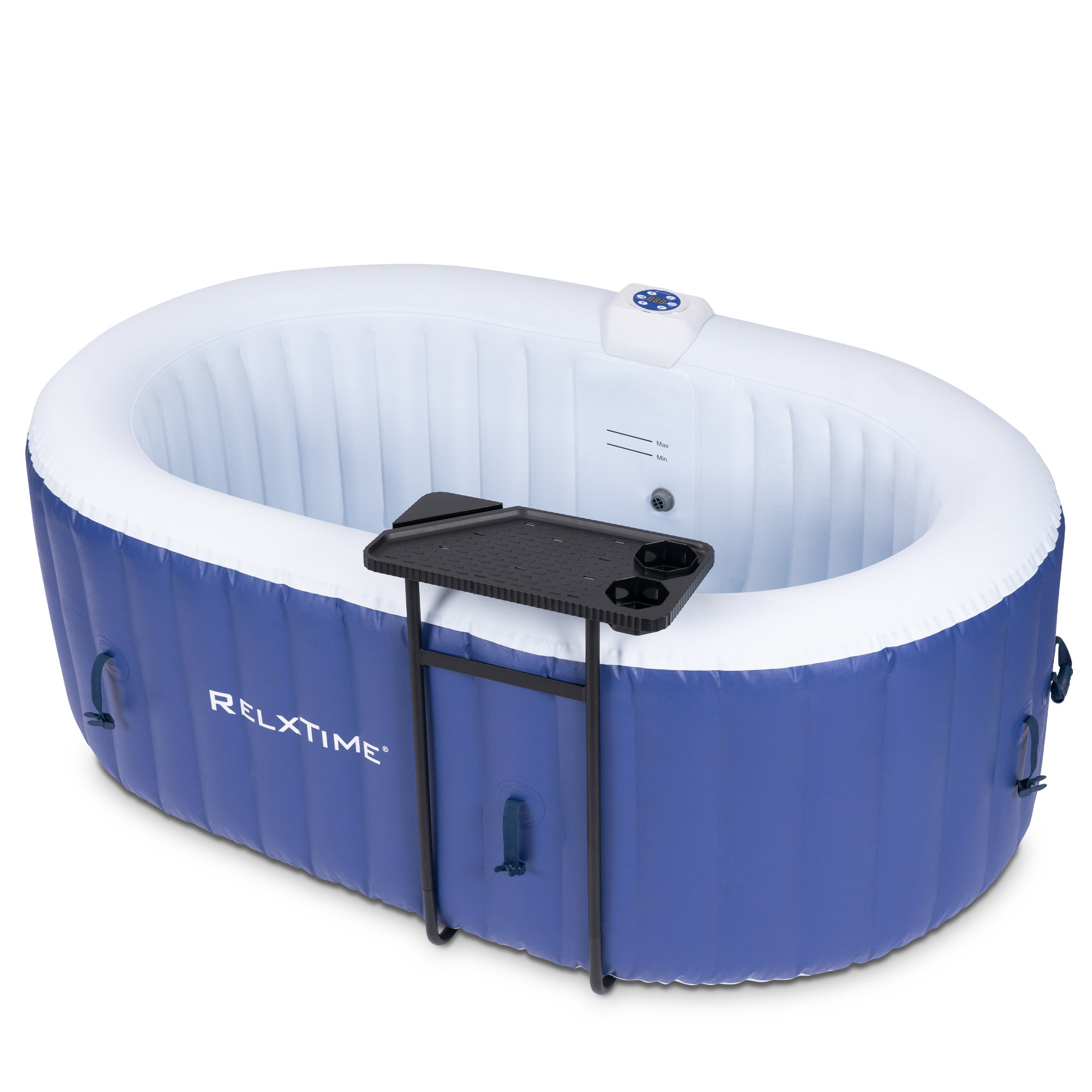 ZACHVO 120 Volt 2 - Person 100 - Jet Oval Inflatable Hot Tub in Blue