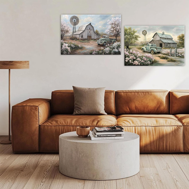 2 Piece Wrapped Canvas Print, 40 cm H x 60 cm W
