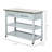 Kitchen Island With Stainless Steel Top, Traditional Kitchen Island With Storage, 2-Tier Open Shelves, Drawers