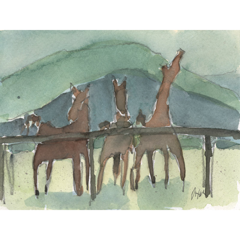 Horsin' Around II by Samuel Dixon - Wrapped Canvas Print, 51 cm H x 76 cm W